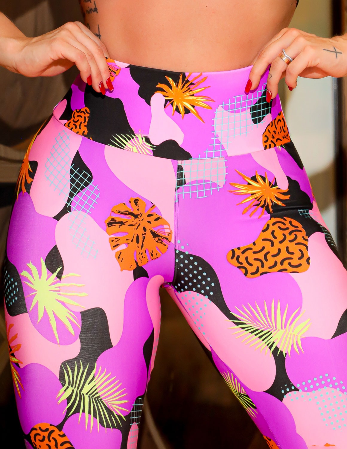 Calça Legging Feminina Estampada Cintura Alta | Ref: 4.4.4381-3230