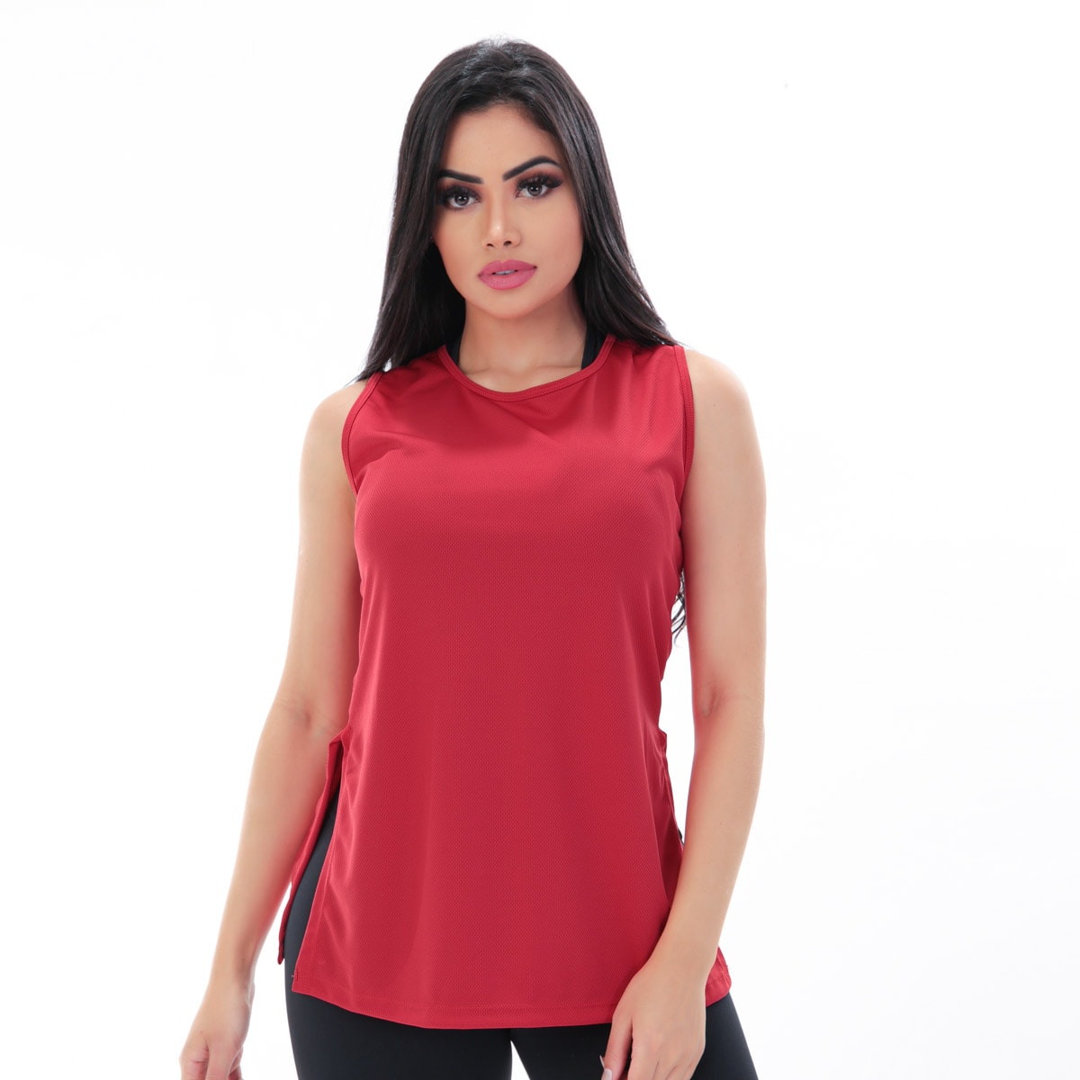 Regata Feminina em Dry Fit Vermelho | Ref: 4.4.4389-11