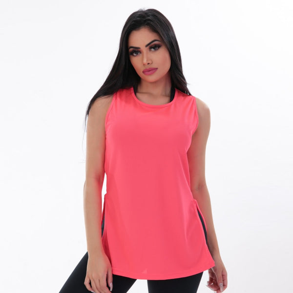 Regata Feminina em Dry Fit Rosa Neon | Ref: 4.4.4389-39