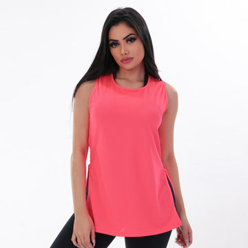 Regata Feminina em Dry Fit Rosa Neon | Ref: 4.4.4389-39