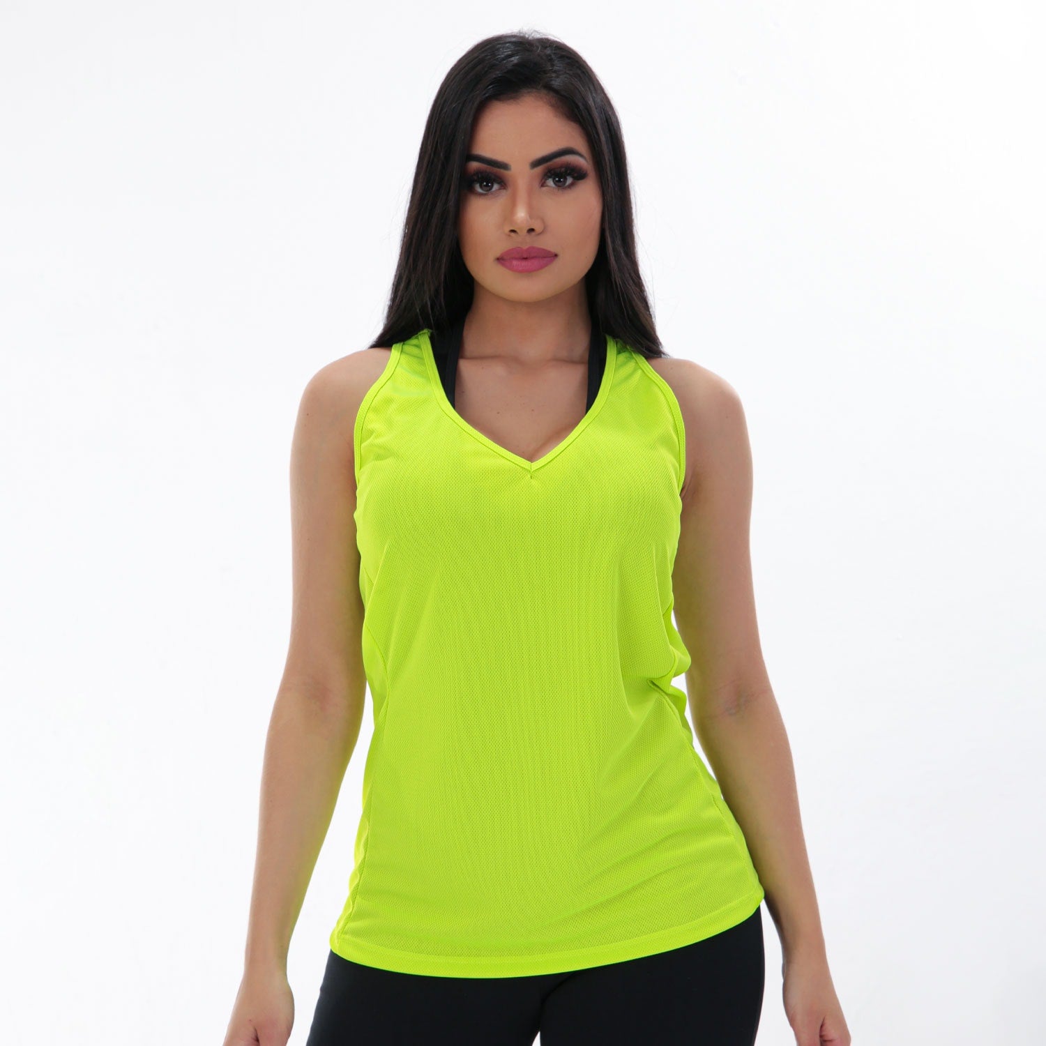 Regata Feminina Amarelo Neon em Dry Fit | Ref: 4.4.4390-36