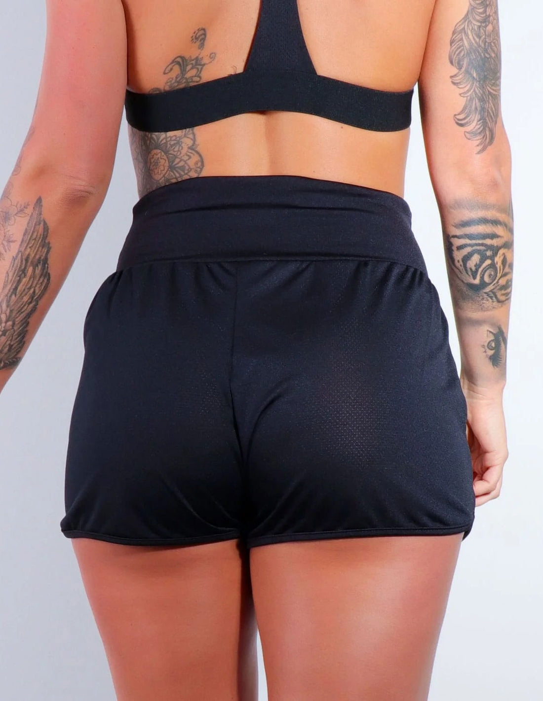 Short Preto Dry Fit com Bolsos | Ref: 4.4.4391-01