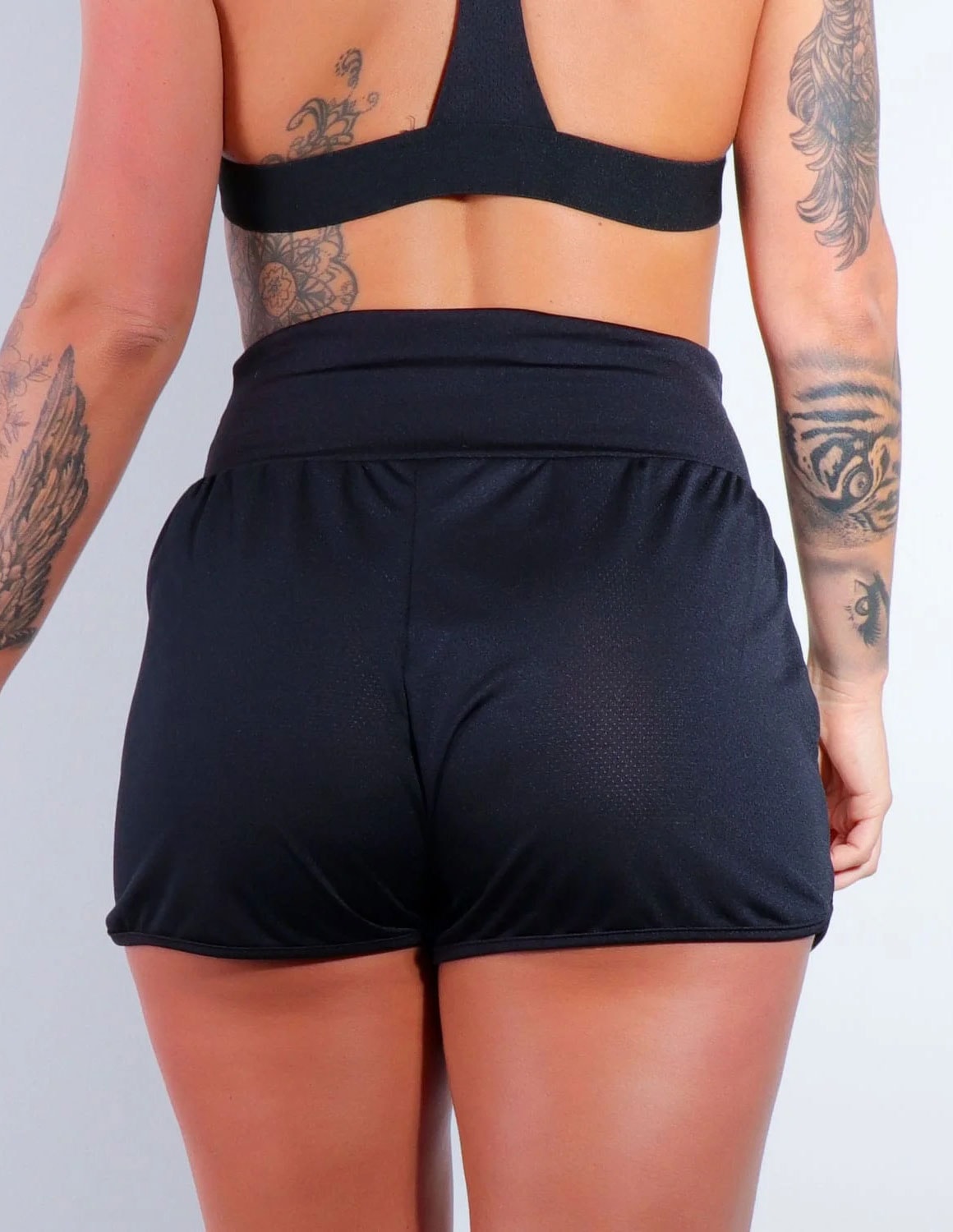 Short Preto Dry Fit com Bolsos | Ref: 4.4.4391-01