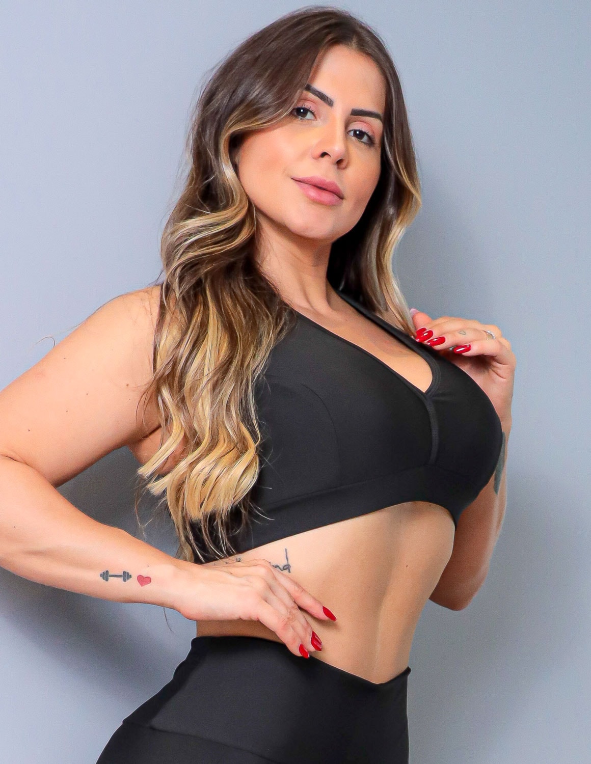Top Feminino Fitness Preto com Bojo Removível | Ref: 4.4.4403-01
