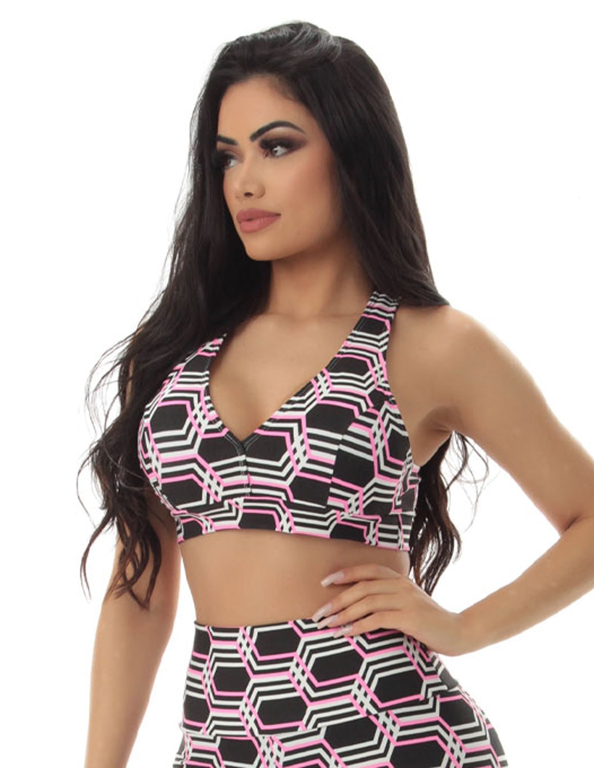 Top Fitness Estampado com Bojo Removível | Ref: 4.4.4403-3210