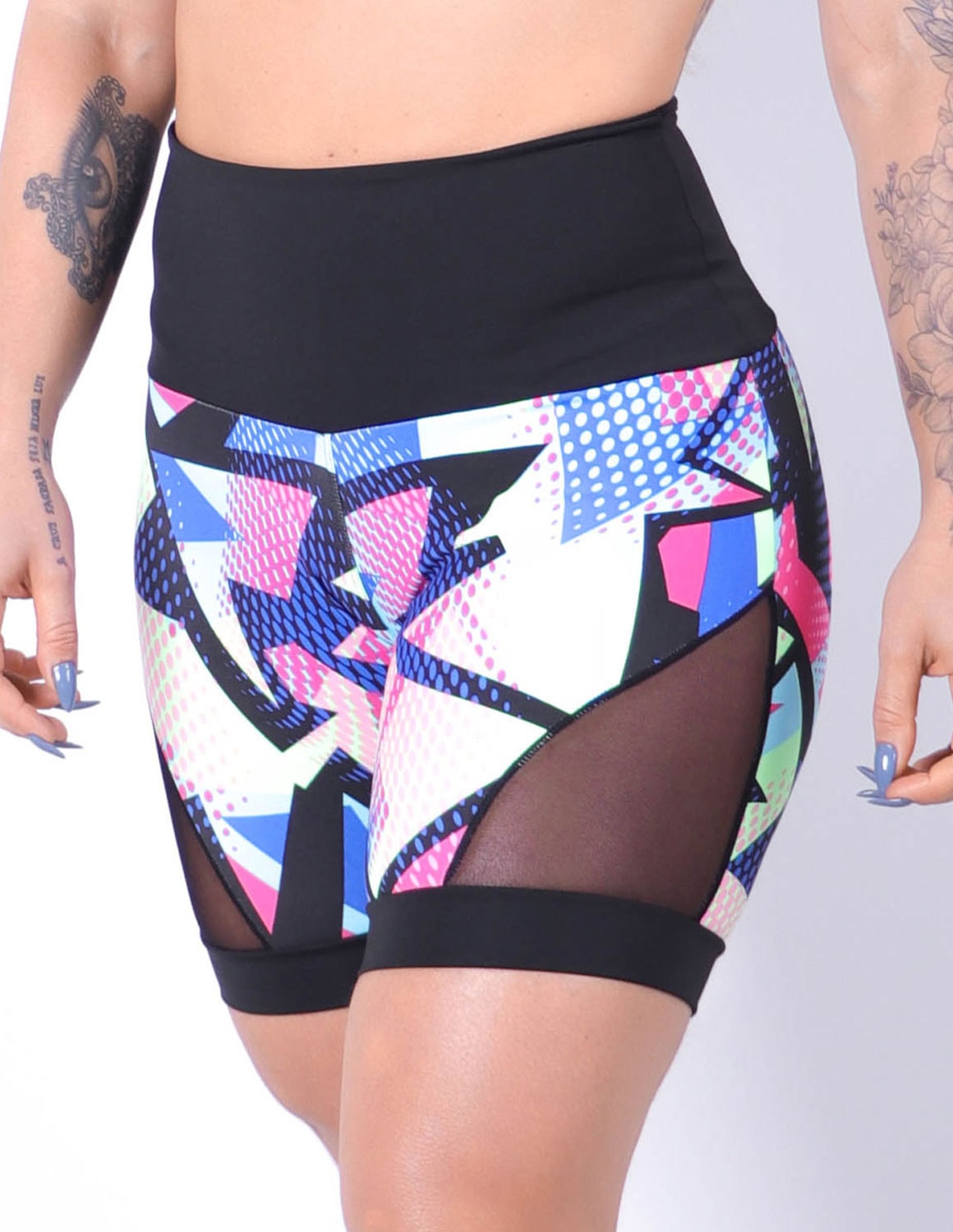 Shortinho Estampado com Recortes de Tela | Ref: 4.4.4404-3223