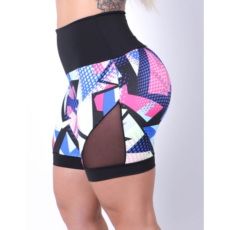 Shortinho Estampado com Recortes de Tela | Ref: 4.4.4404-3223