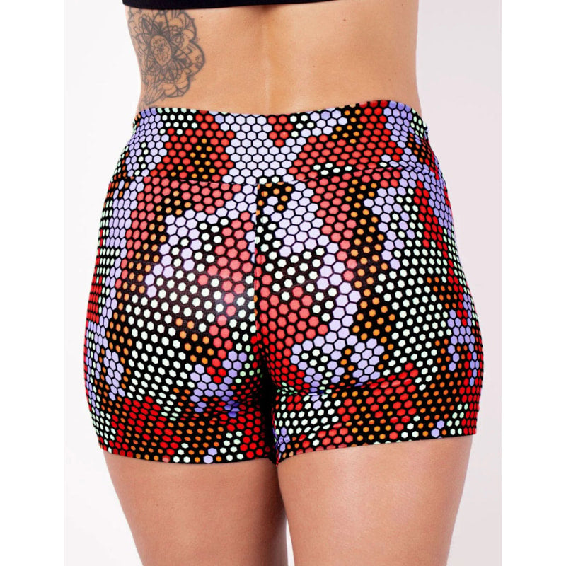Shortinho Fitness Estampado com Recortes de Tela | Ref: 4.4.4404-3224