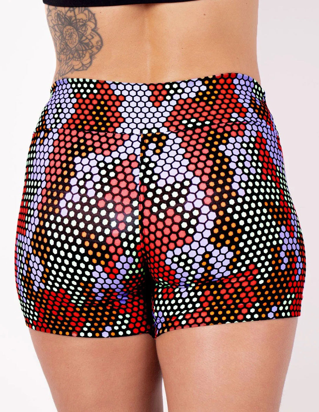 Shortinho Fitness Estampado com Recortes de Tela | Ref: 4.4.4404-3224