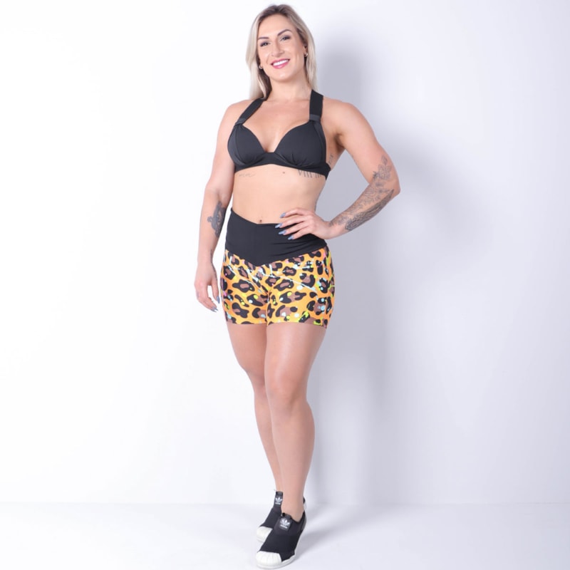 Short Fitness Feminino com Estampa Animal Print | Ref: 4.4.4405-3217