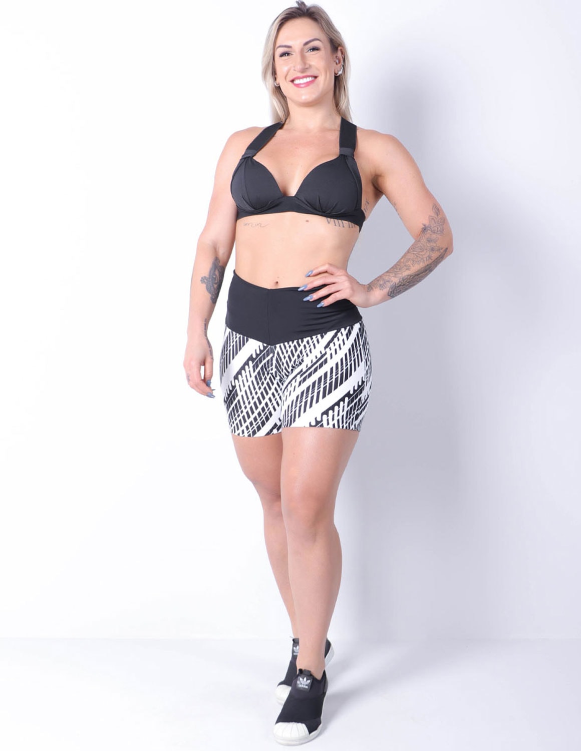 Short Fitness Básico Feminino Estampado | Ref: 4.4.4405-3221