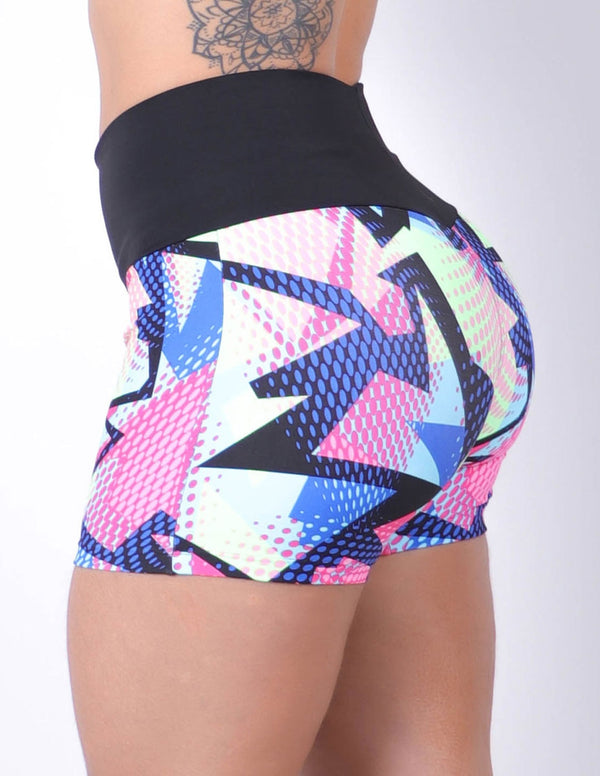 Short Feminino Fitness Básico Estampado | Ref: 4.4.4405-3223