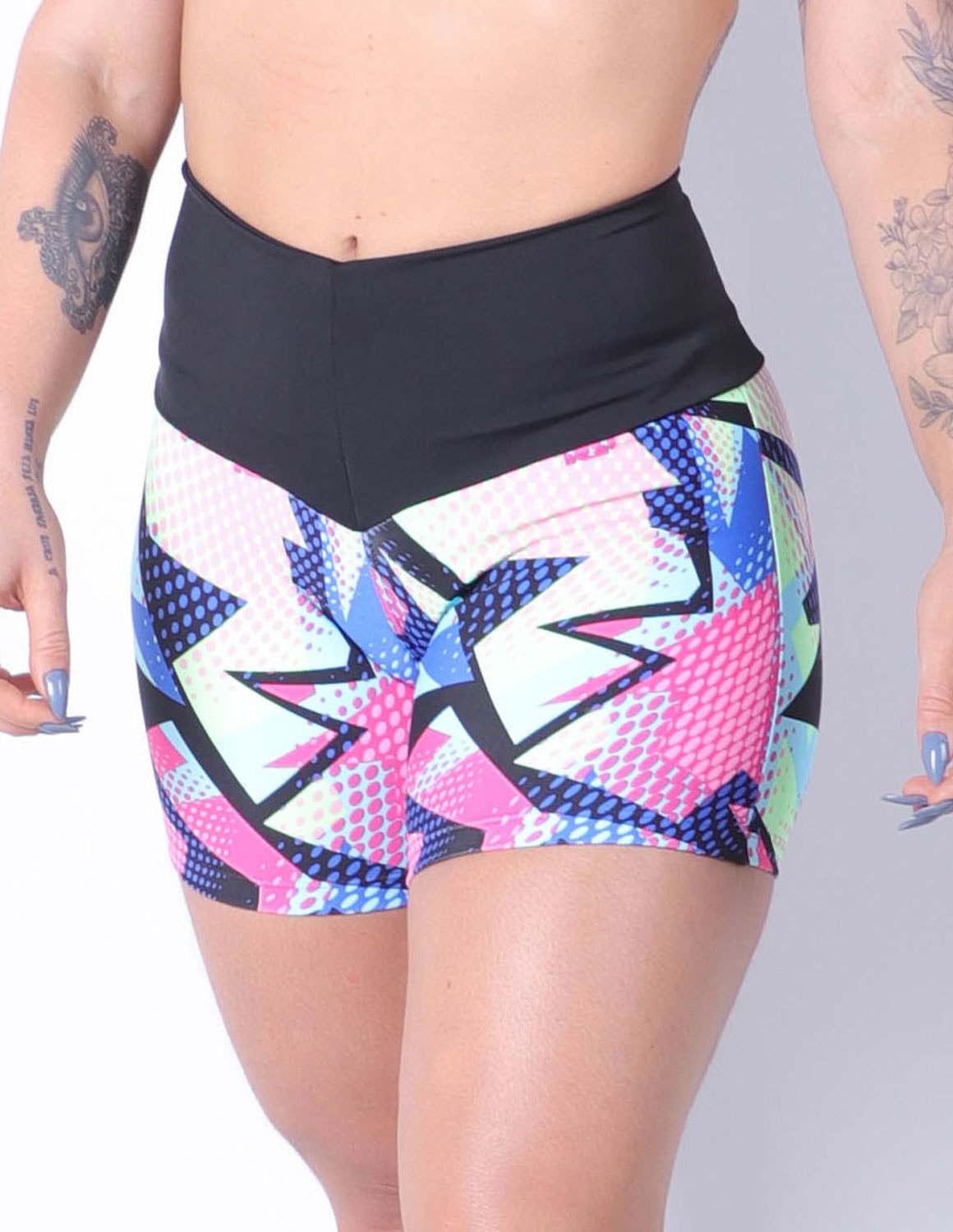 Short Feminino Fitness Básico Estampado | Ref: 4.4.4405-3223