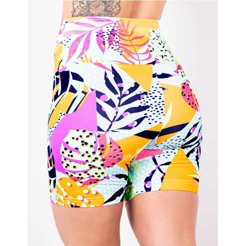 Bermuda Fitness Feminina Cintura Alta Estampada | Ref: 4.4.4407-3194