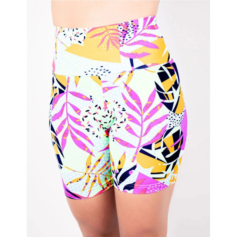 Bermuda Fitness Feminina Cintura Alta Estampada | Ref: 4.4.4407-3194
