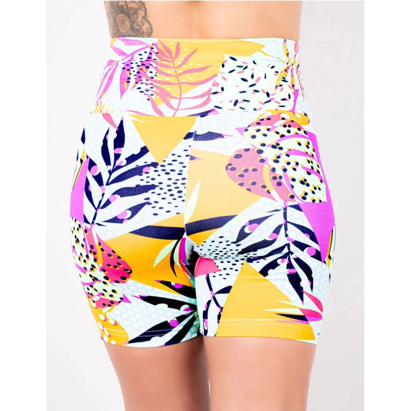 Bermuda Fitness Feminina Cintura Alta Estampada | Ref: 4.4.4407-3194