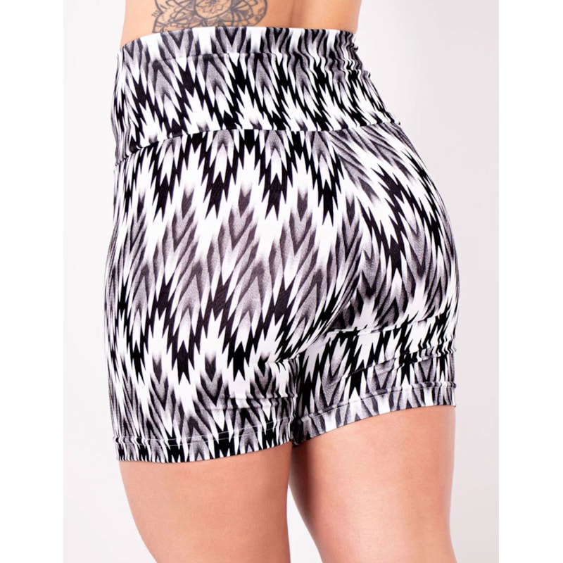 Bermuda Fitness Feminina Cintura Alta com Estampa | Ref: 4.4.4407-3215