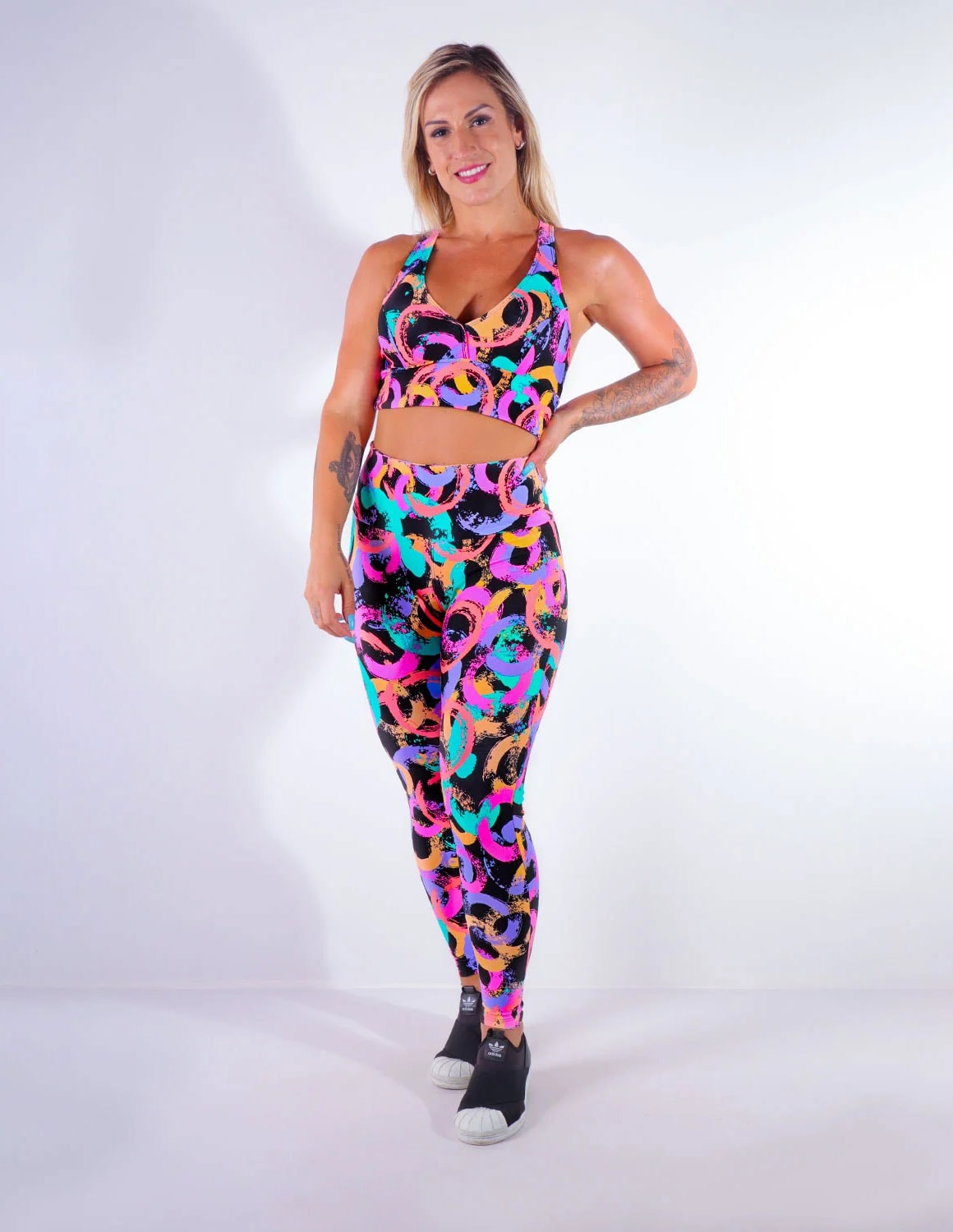 Conjunto Estampado com Calça Legging e Cropped com Bojo | Ref: 8.8.0145-3187