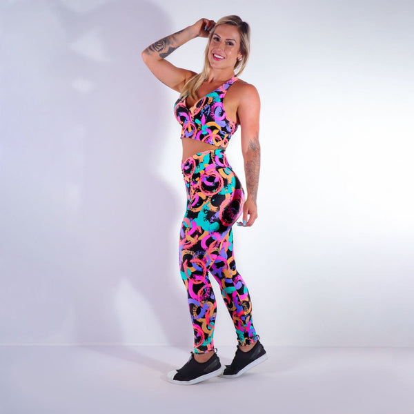 Conjunto Estampado com Cropped e Calça Cós Franzido | Ref: 8.8.0146-3187