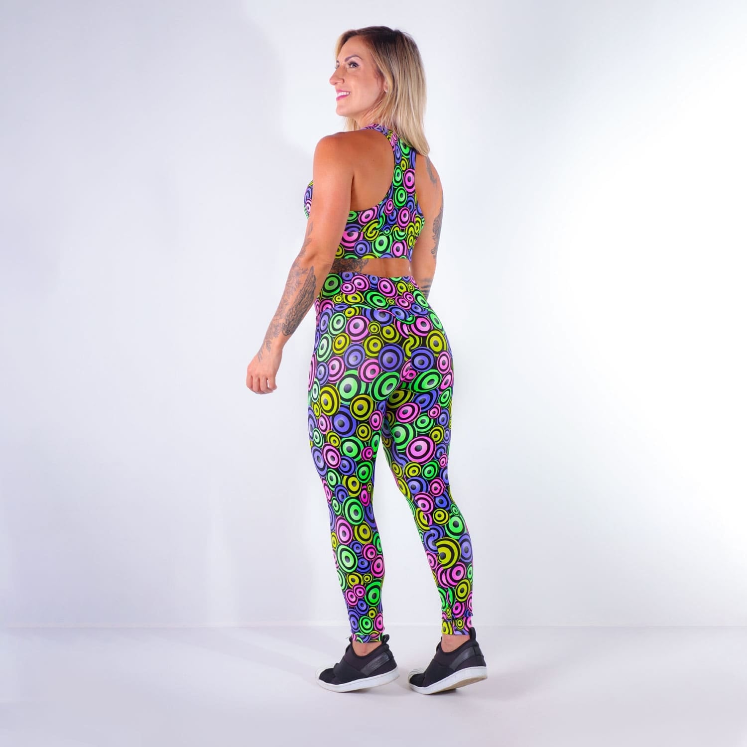 Conjunto Feminino Estampado com Calça Cós Franzido e Cropped com Bojo | Ref: 8.8.0146-3200