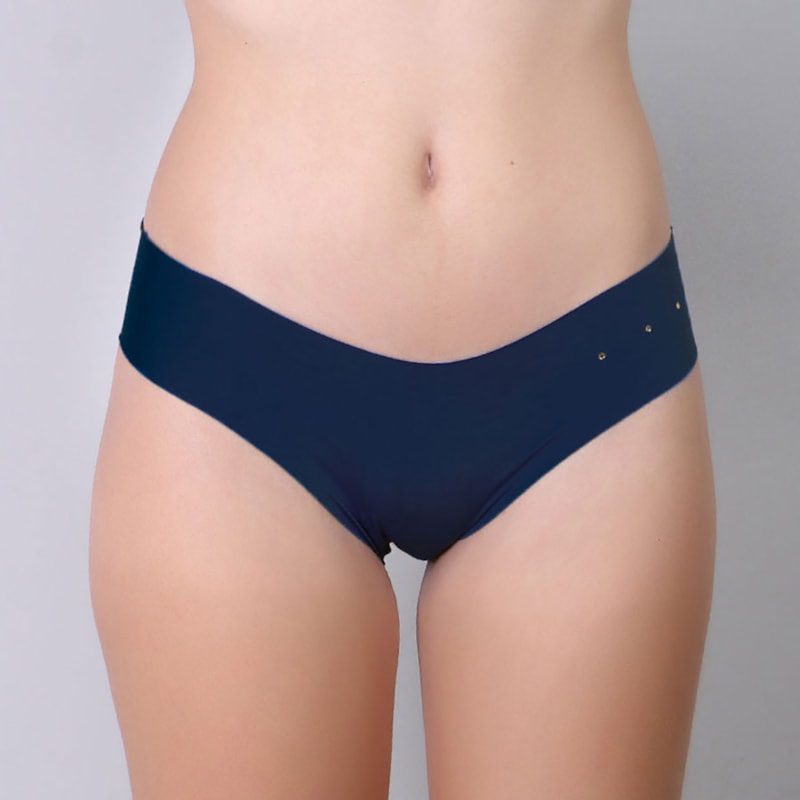 Tanga Azul Marinho sem Costura com Corte a Laser | Ref: 88.60-18