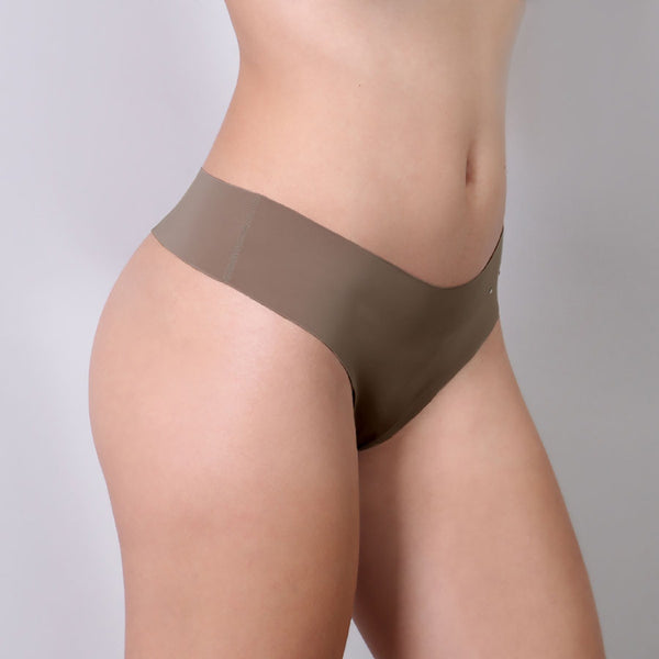 Tanga sem Costura Café com Corte a Laser | Ref: 88.60-46