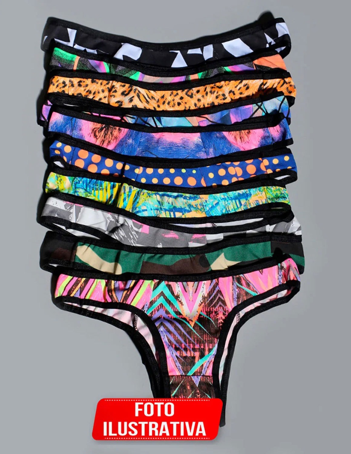 Kit Fitmoda de Calcinhas com 10 Unidades | Ref: KIT675-CALC