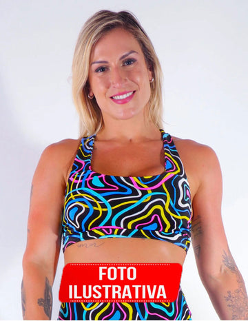 Kit com 3 Croppeds com Bojo Estampado | Ref: KITTOP-13
