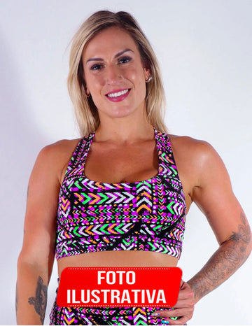 Kit Fitness com 3 Croppeds Estampados | Ref: KITTOP-15
