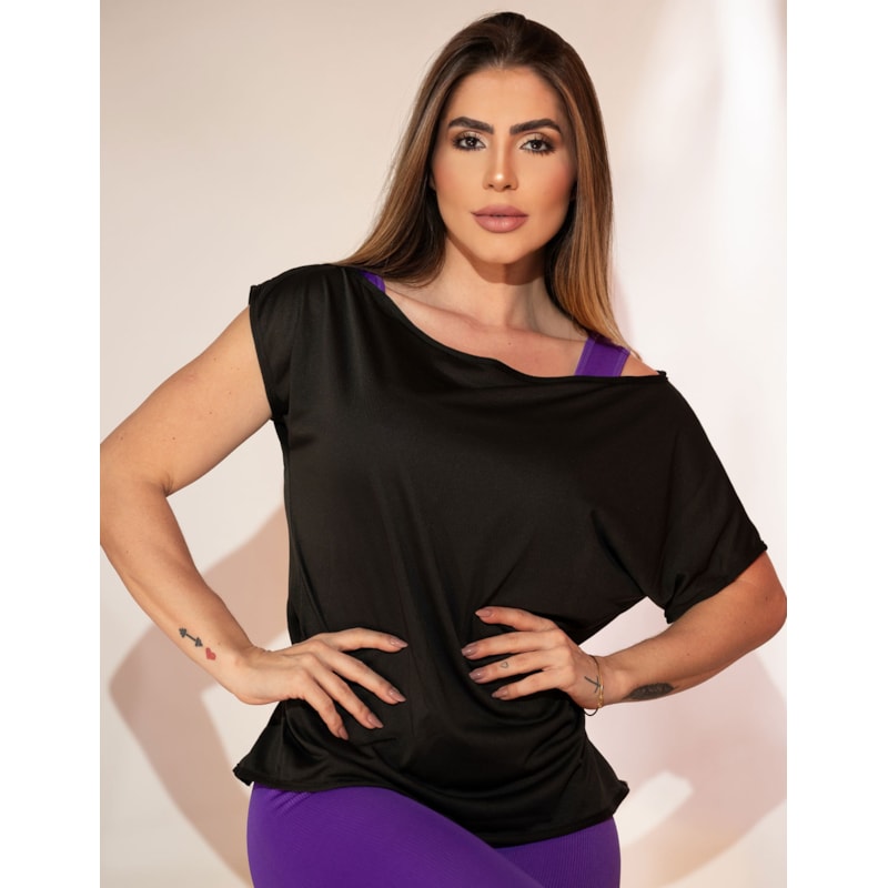 Blusinha Feminina Preta em Dry Fit | Ref: 3.3.2571-01