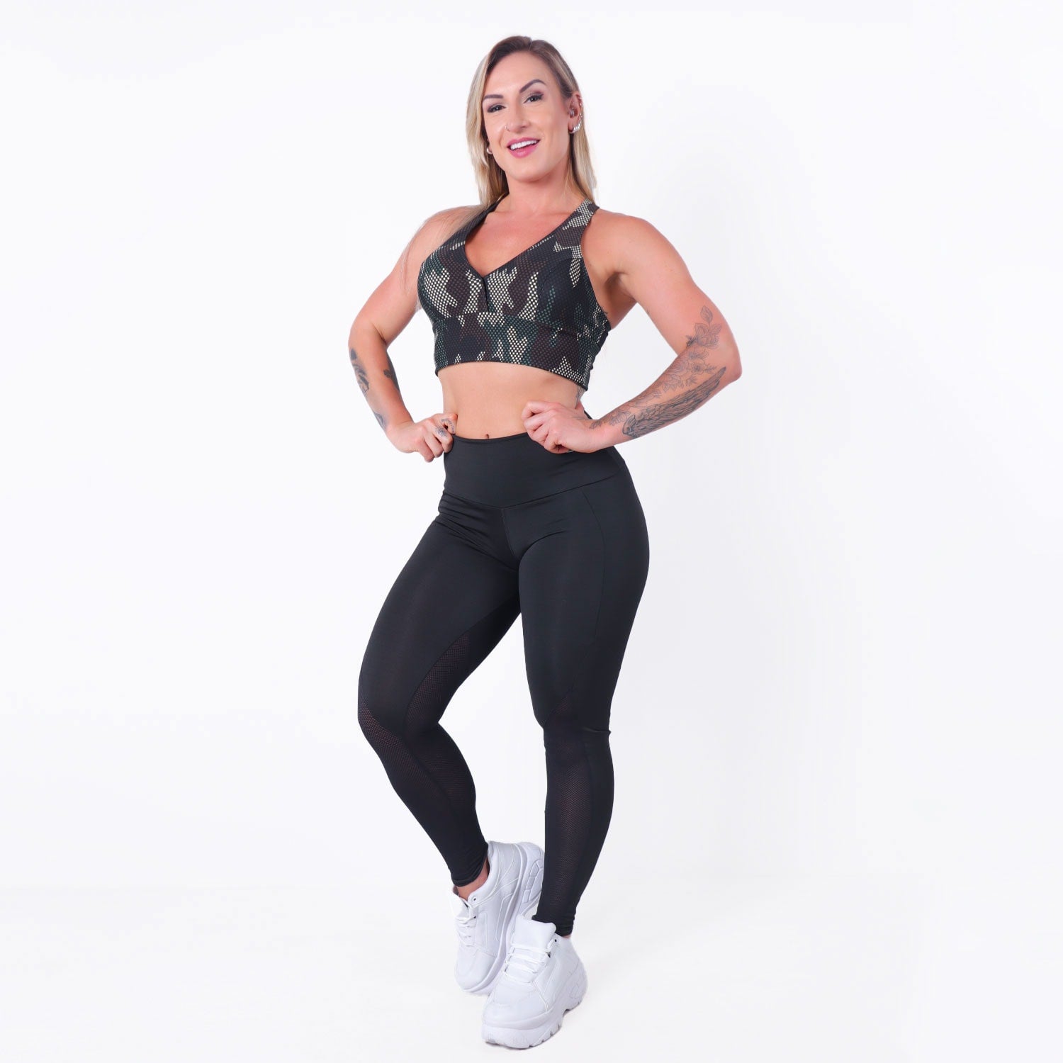 Cropped Fitness Estampado com Bojo Removível | Ref: 4.4.1820-3166