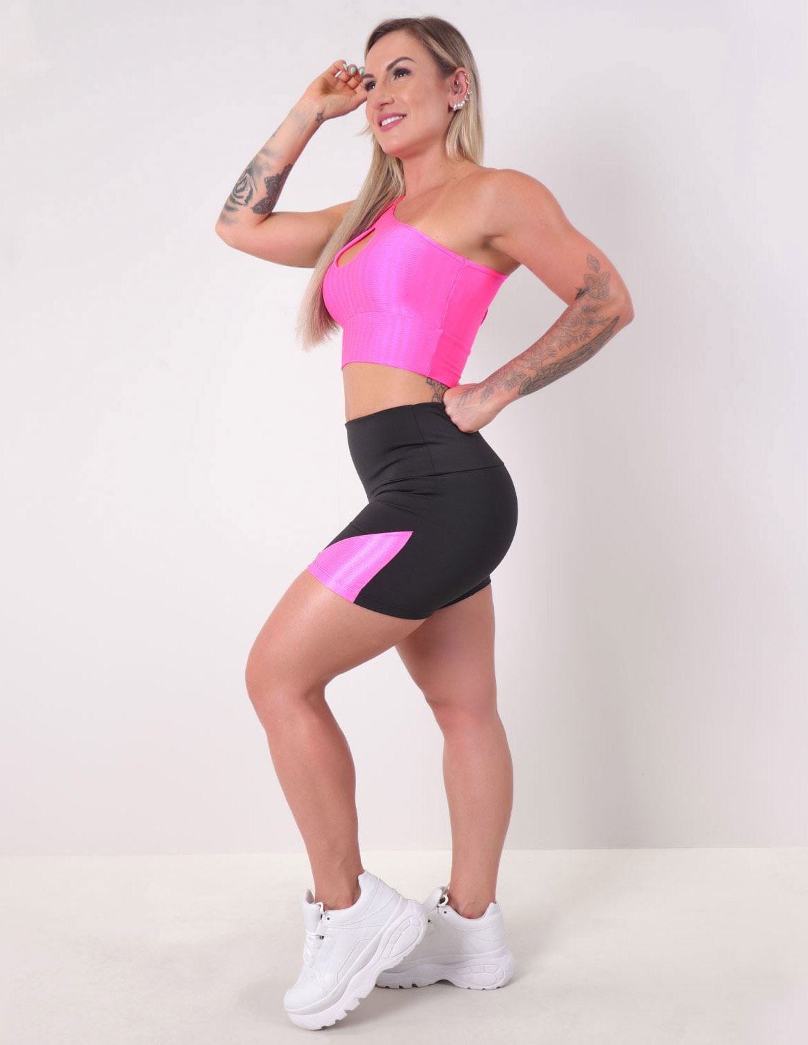 Conjunto Feminino com Short e Cropped em Zig com Bojo Removível | Ref: 8.8.0178-0139