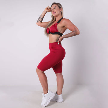 Conjunto Fitness Top em Ikat com Bojo e Bermuda Ciclista | Ref: 8.8.0181-24