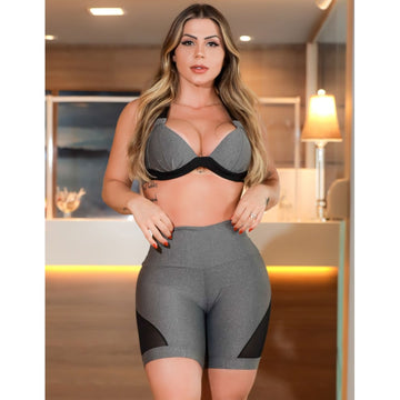 Conjunto Mescla com Bermuda Meia Coxa e Top com Bojo | Ref: 8.8.0182-03