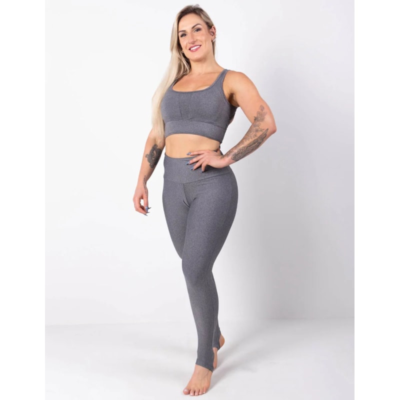 Conjunto Mescla com Calça com Pezinho e Top com Bojo Removível | Ref: 8.8.0186-03