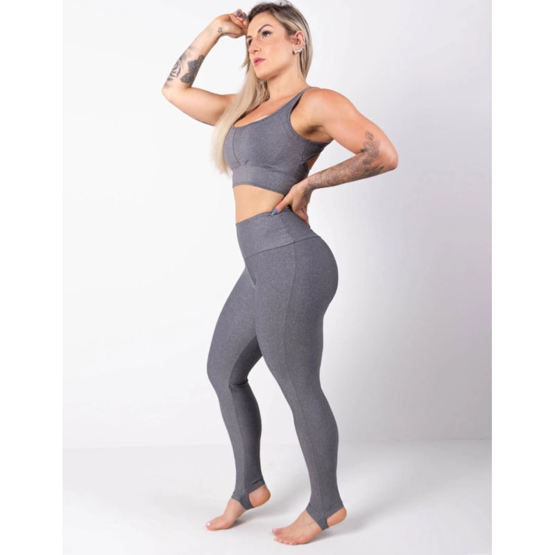 Conjunto Mescla com Calça com Pezinho e Top com Bojo Removível | Ref: 8.8.0186-03