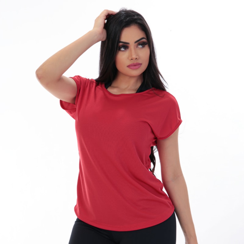 Blusa Feminina Fitness em Dry Fit Vermelha | Ref: 4.4.4387-11