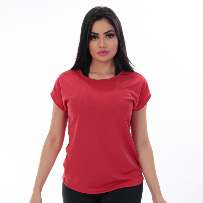 Blusa Feminina Fitness em Dry Fit Vermelha | Ref: 4.4.4387-11