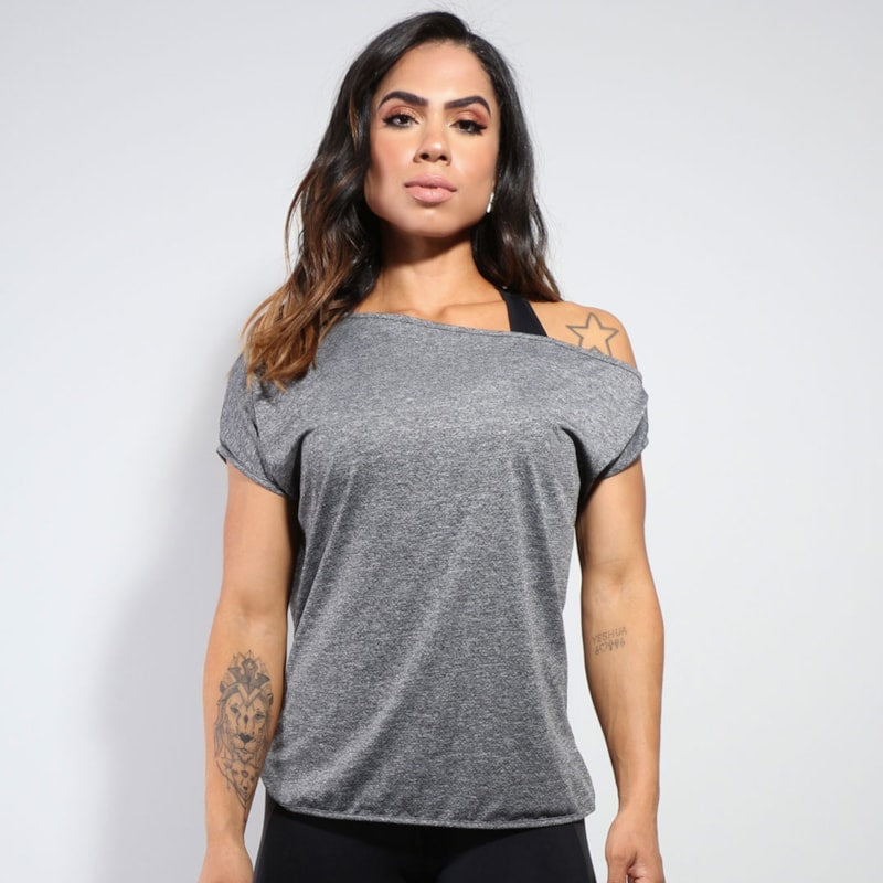 Blusa Feminina Mescla em Dry Fit | Ref: 3.3.2433-03