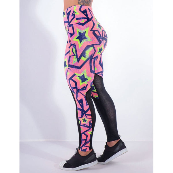 Calça Feminina com Estampa e Recortes de Tela | Ref: 4.4.4159-3171