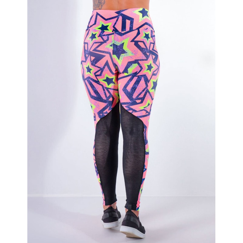 Calça Feminina com Estampa e Recortes de Tela | Ref: 4.4.4159-3171