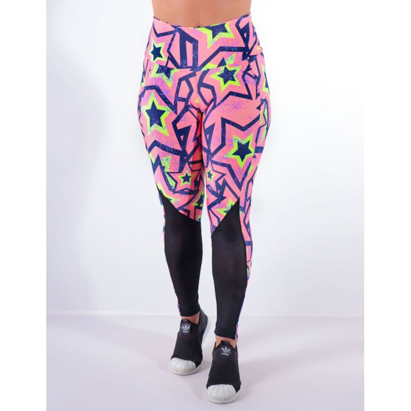 Calça Feminina com Estampa e Recortes de Tela | Ref: 4.4.4159-3171