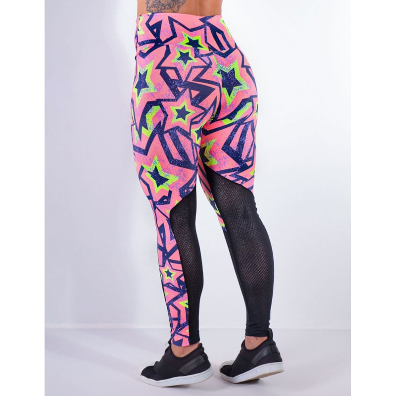 Calça Feminina com Estampa e Recortes de Tela | Ref: 4.4.4159-3171