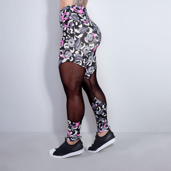 Calça Feminina com Estampa e Recortes de Tule | Ref: 4.4.1712-3178