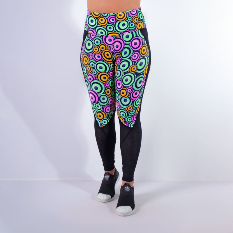Calça Feminina com Recortes de Tela e Estampa | Ref: 4.4.4160-3191
