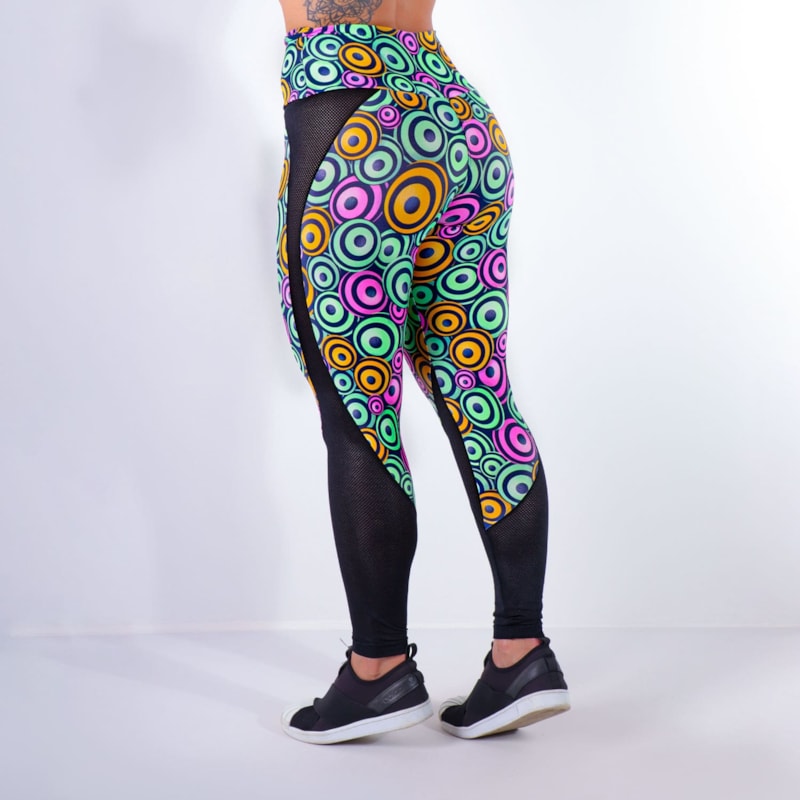 Calça Feminina com Recortes de Tela e Estampa | Ref: 4.4.4160-3191