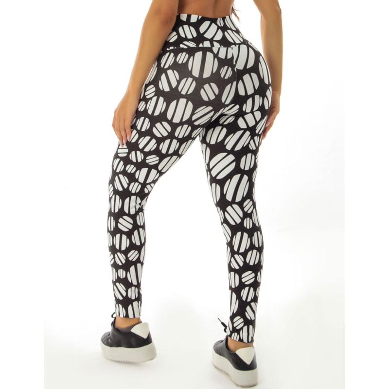 Calça Feminina Cós Alto Fitness Estampada | Ref: 4.4.4381-3211