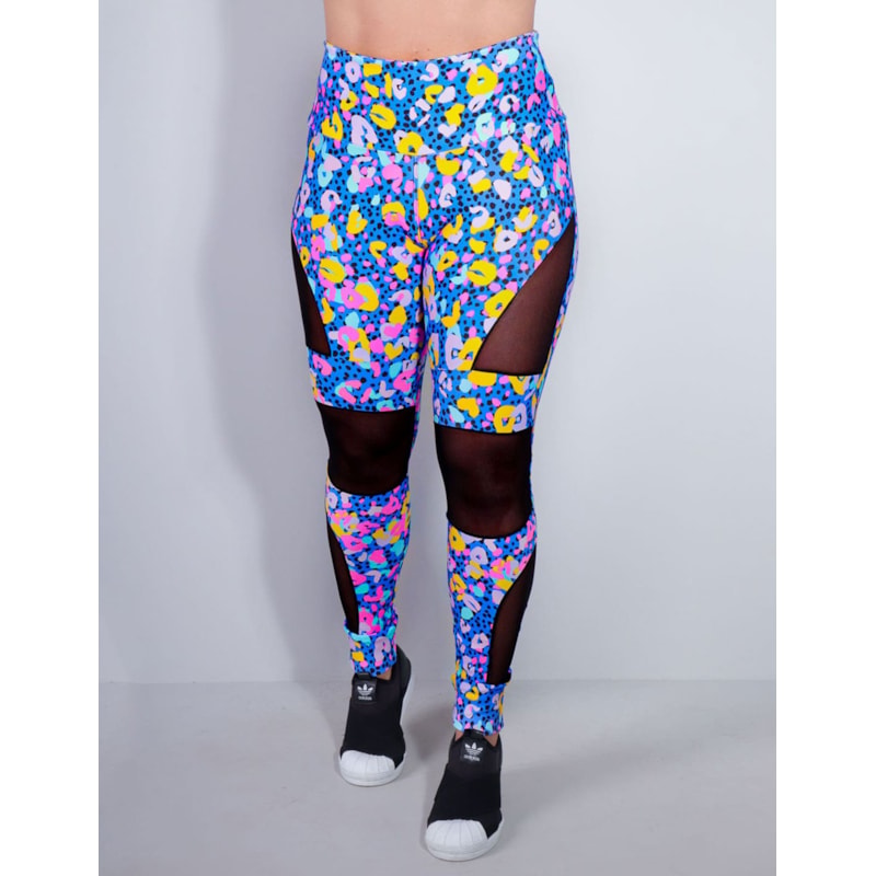 Calça Feminina Estampada com Recortes de Tule | Ref: 4.4.4252-3168