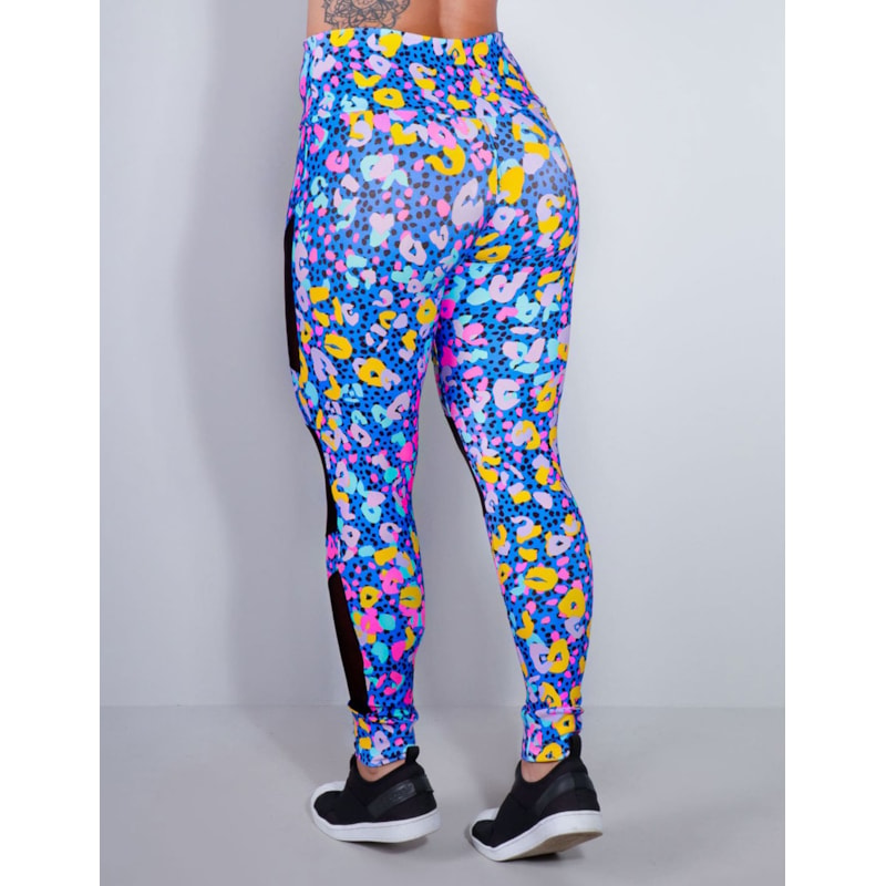 Calça Feminina Estampada com Recortes de Tule | Ref: 4.4.4252-3168