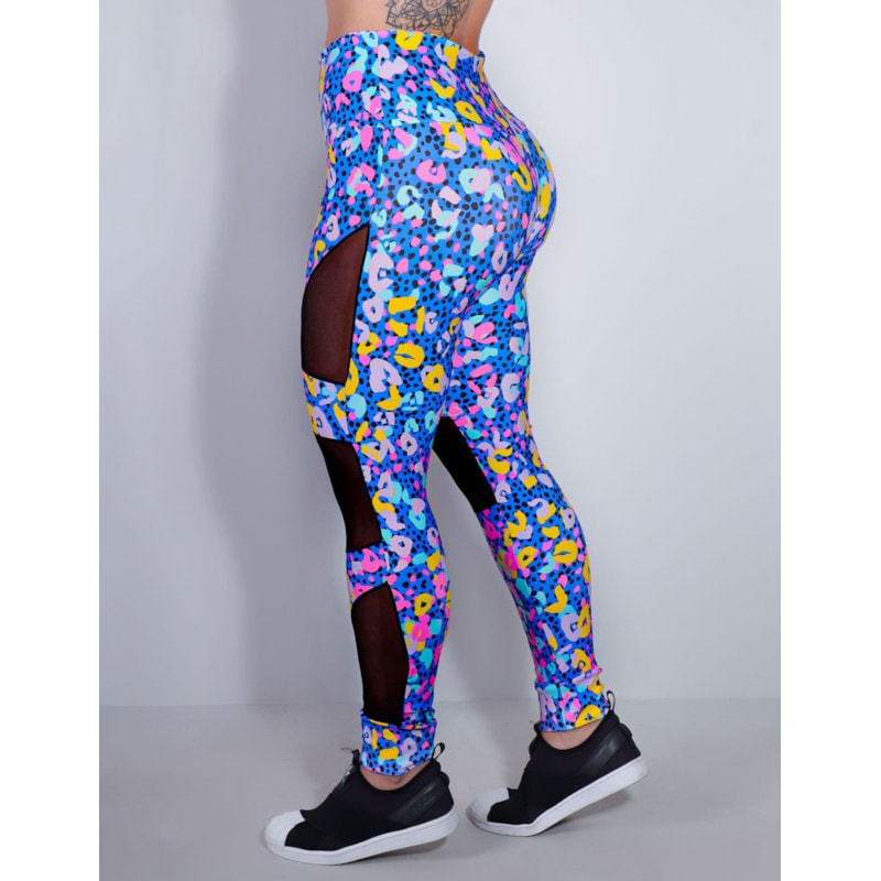 Calça Feminina Estampada com Recortes de Tule | Ref: 4.4.4252-3168